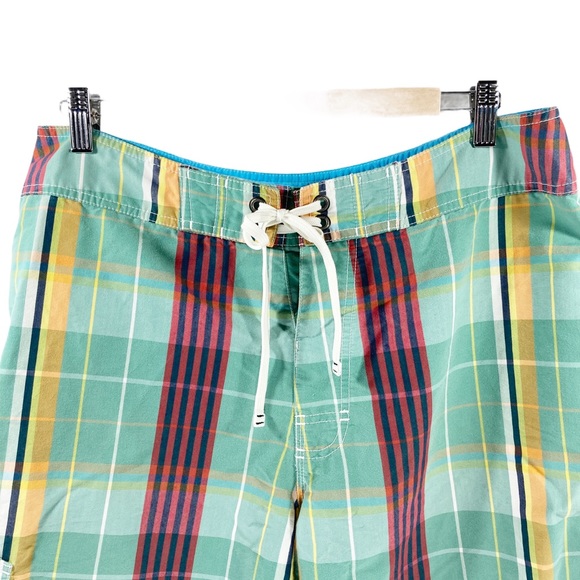 American Eagle Shorts Men’s 10" Classic Board Shorts Swim Trunks Plaid Waist 33 - Picture 2 of 12